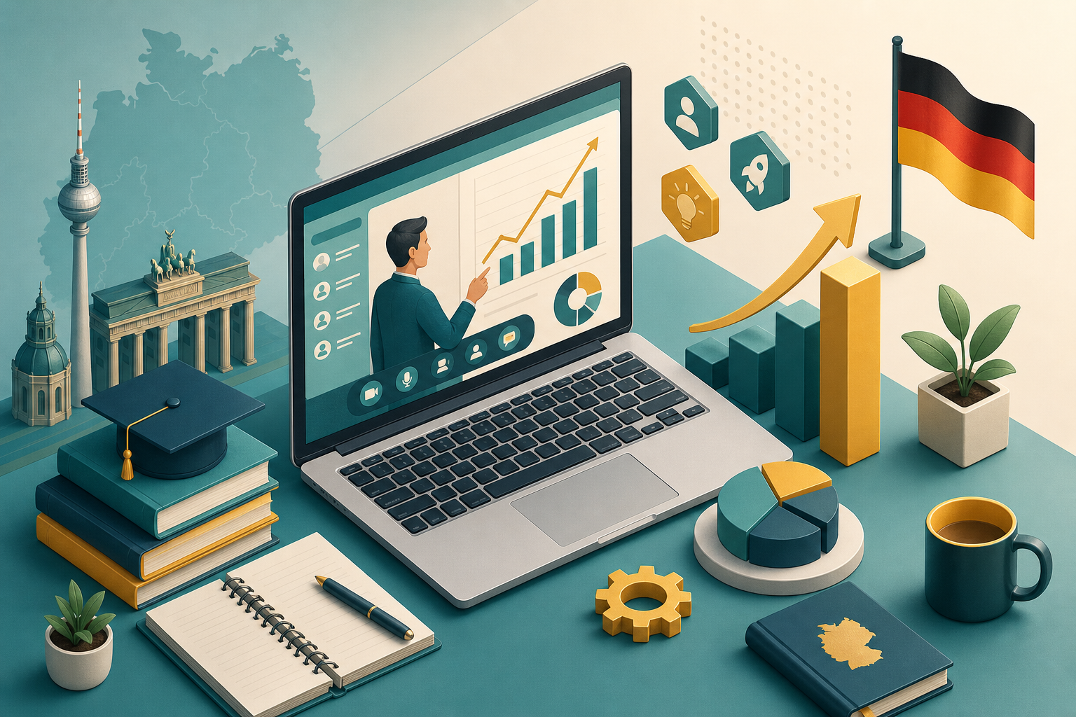 Infografik zum Online-Lernen bei Strelfe Space